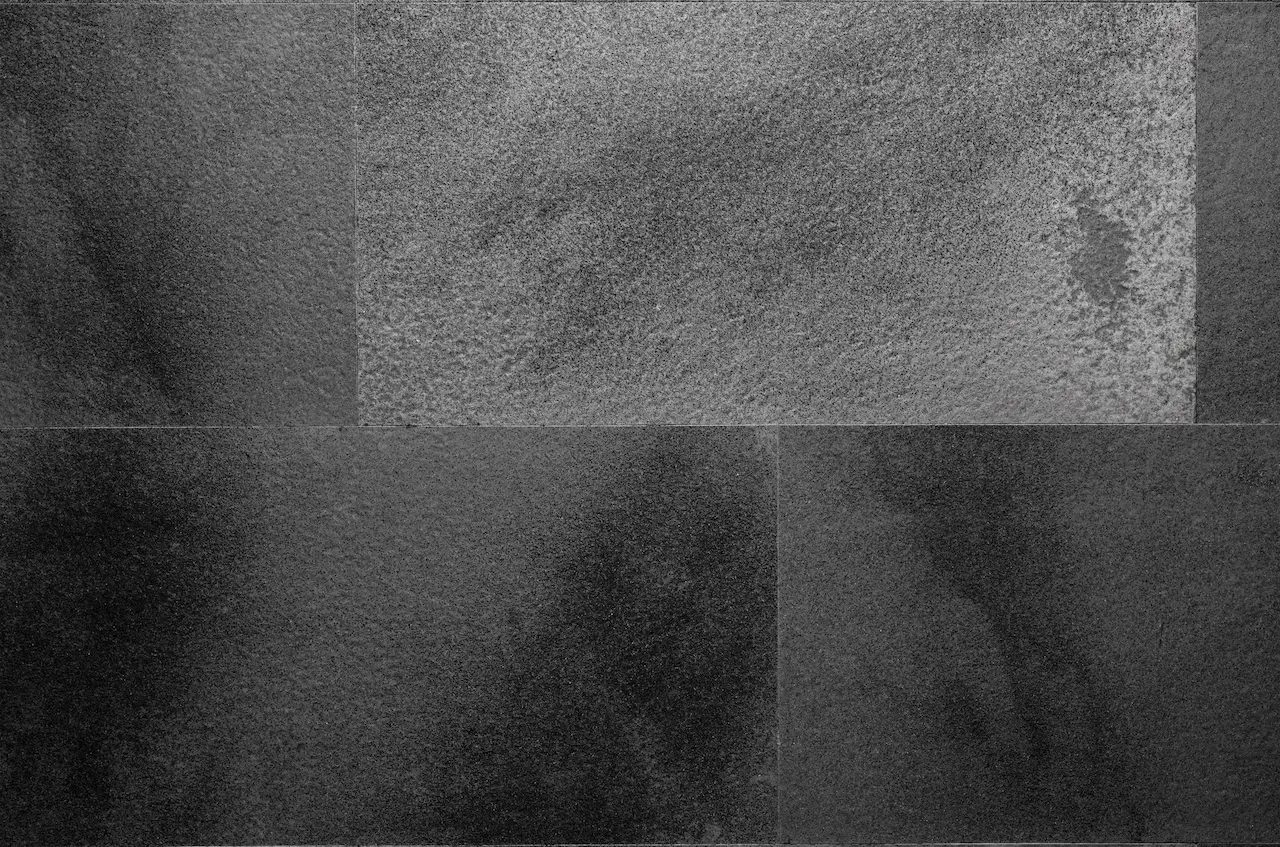 Grey B05 Butcher Gray flexible tiles with a bush-hammered texture and white and black granules